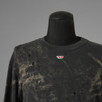 DIESEL ディーゼル / モーガン蔵人 着用 / 美品 24SS T-Crane-Ls-N2 T-Shirt 長袖Tシャツ / A13384 / size XS (BLACK) 352187-in-ue