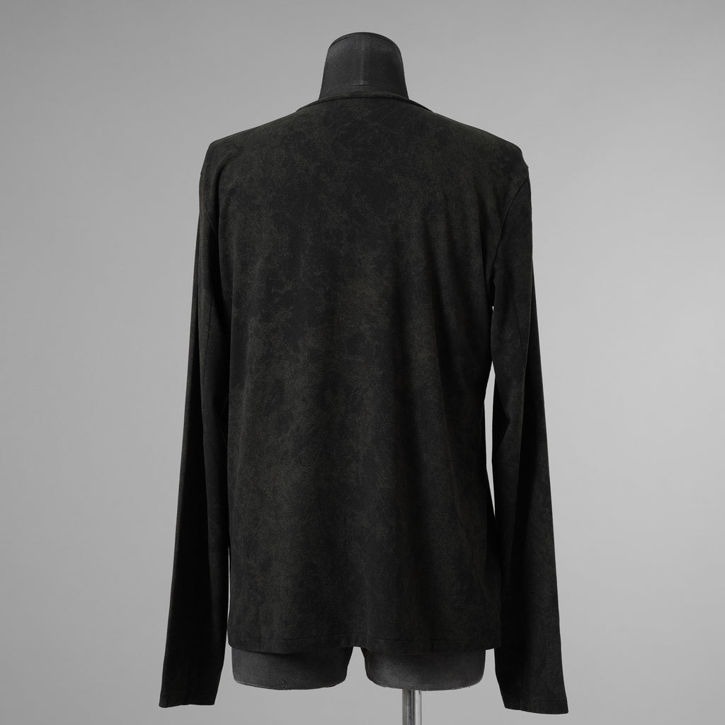 bajra バジュラ / 美品 23AW ミップストレッチ スェード プリントプルオーバー 長袖Tシャツ / 158UK18 / size 3 (BLACK) 352186-in-ue