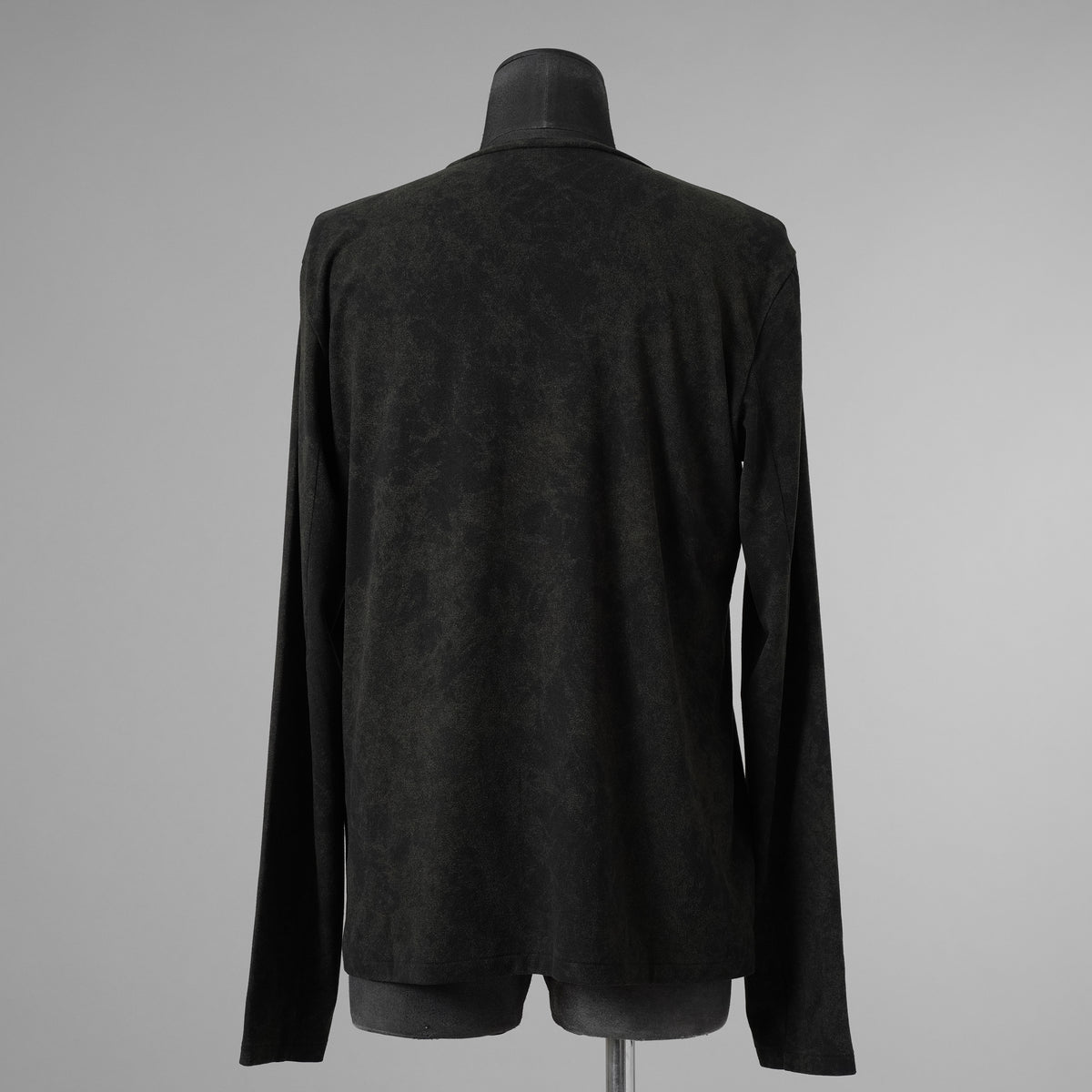 bajra バジュラ / 美品 23AW ミップストレッチ スェード プリントプルオーバー 長袖Tシャツ / 158UK18 / size 3 (BLACK) 352186-in-ue