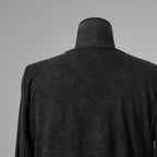 bajra バジュラ / 美品 23AW ミップストレッチ スェード プリントプルオーバー 長袖Tシャツ / 158UK18 / size 3 (BLACK) 352186-in-ue