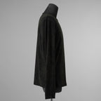 bajra バジュラ / 美品 23AW ミップストレッチ スェード プリントプルオーバー 長袖Tシャツ / 158UK18 / size 3 (BLACK) 352186-in-ue
