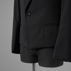 新品 THE ONENESS ザ ワンネス / 22AW【SGZ COSTUME LINE】Short Peacked Jacket ショートジャケット ピークド ジャケット / OE-SGZ-HJ07-100 / size 1 (BLACK) 123069-alm