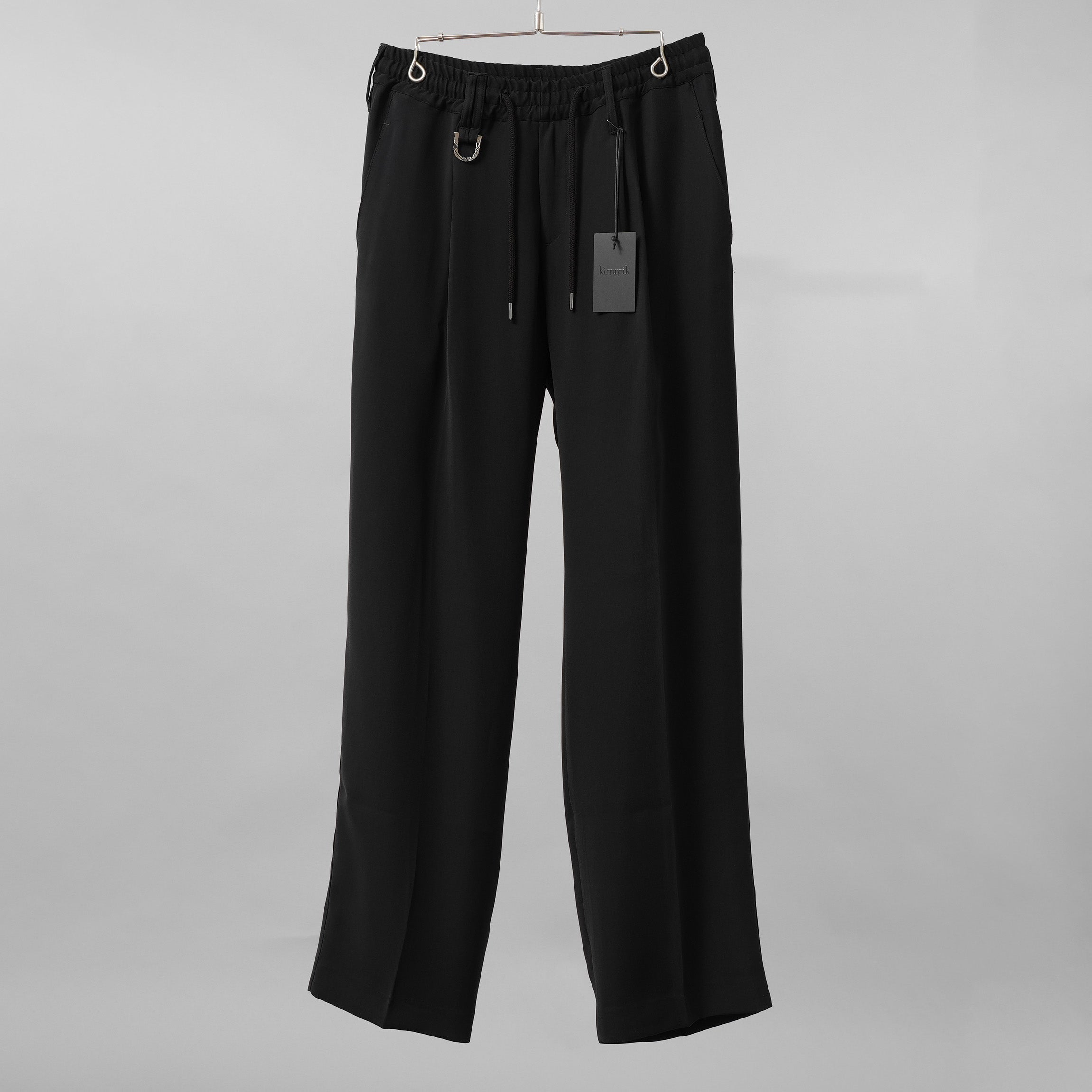 新品 kiryuyrik キリュウキリュウ / 24SS Easy Wide Slacks イージーワイドスラックス パンツ / KR-HP30-906 / size M (BLACK）