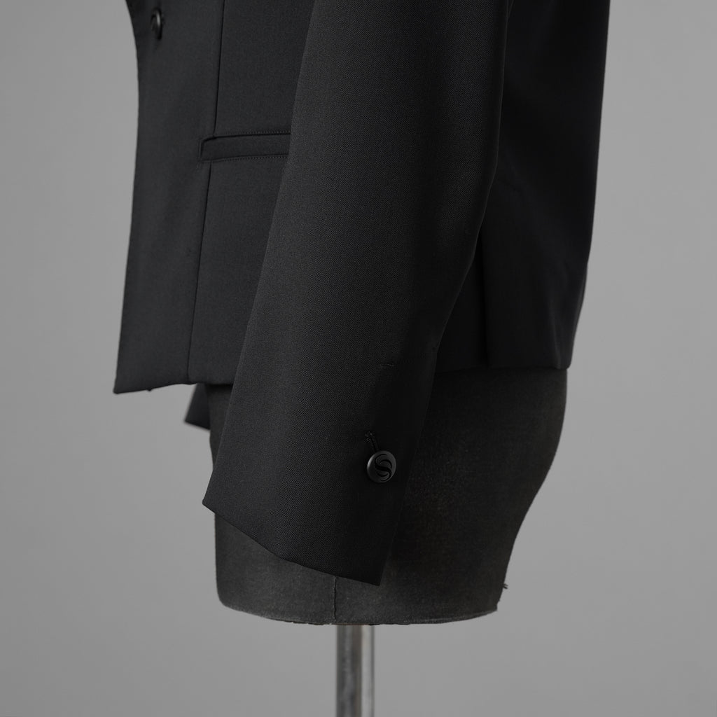 新品 THE ONENESS ザ ワンネス / 22AW【SGZ COSTUME LINE】Short Peacked Jacket ショートジャケット ピークド ジャケット / OE-SGZ-HJ07-100 / size 1 (BLACK) 123069-alm