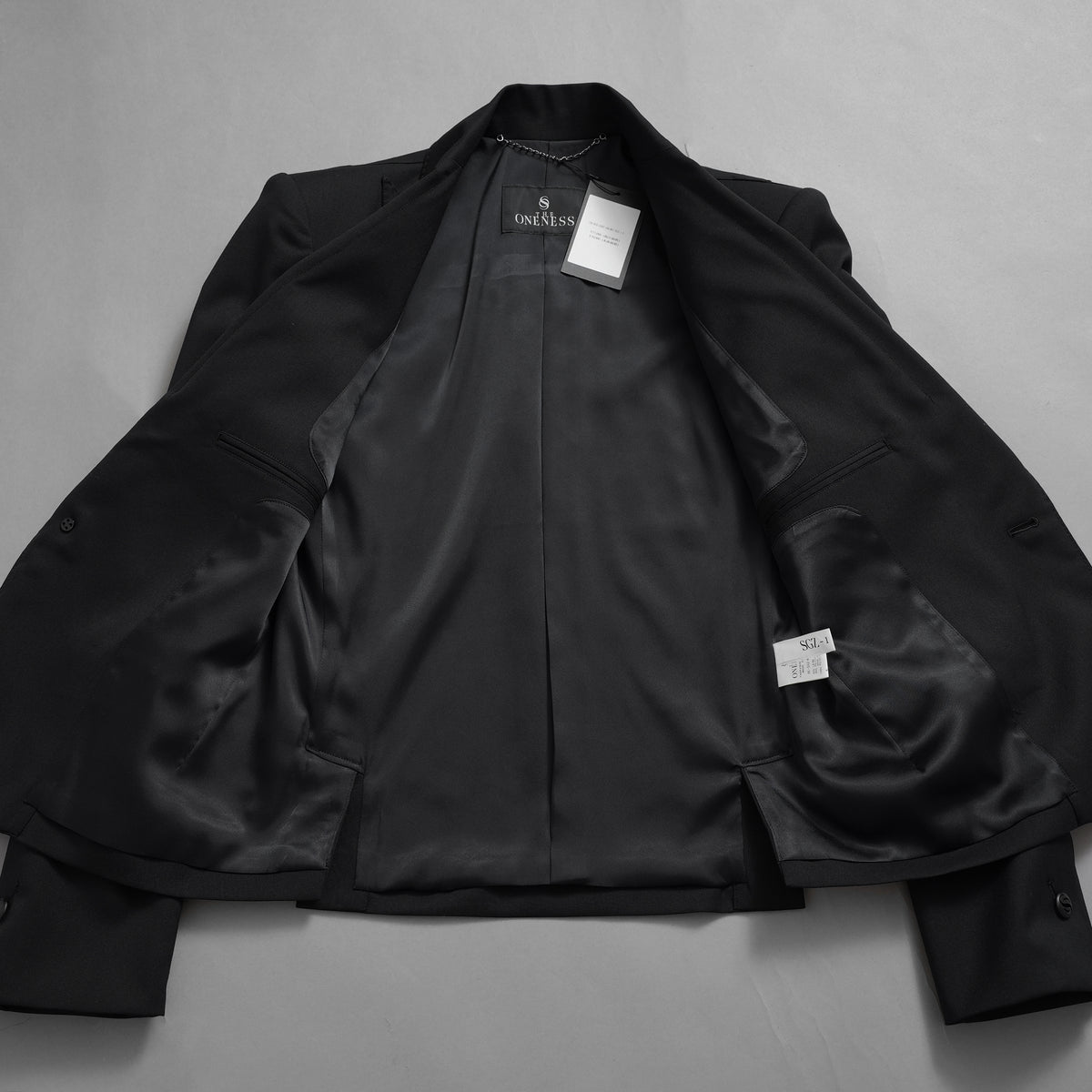 新品 THE ONENESS ザ ワンネス / 22AW【SGZ COSTUME LINE】Short Peacked Jacket ショートジャケット ピークド ジャケット / OE-SGZ-HJ07-100 / size 1 (BLACK) 123069-alm