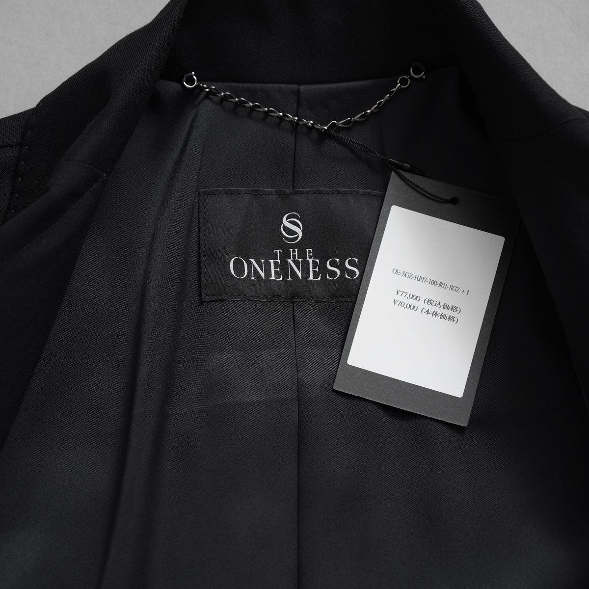 新品 THE ONENESS ザ ワンネス / 22AW【SGZ COSTUME LINE】Short Peacked Jacket ショートジャケット ピークド ジャケット / OE-SGZ-HJ07-100 / size 1 (BLACK) 123069-alm