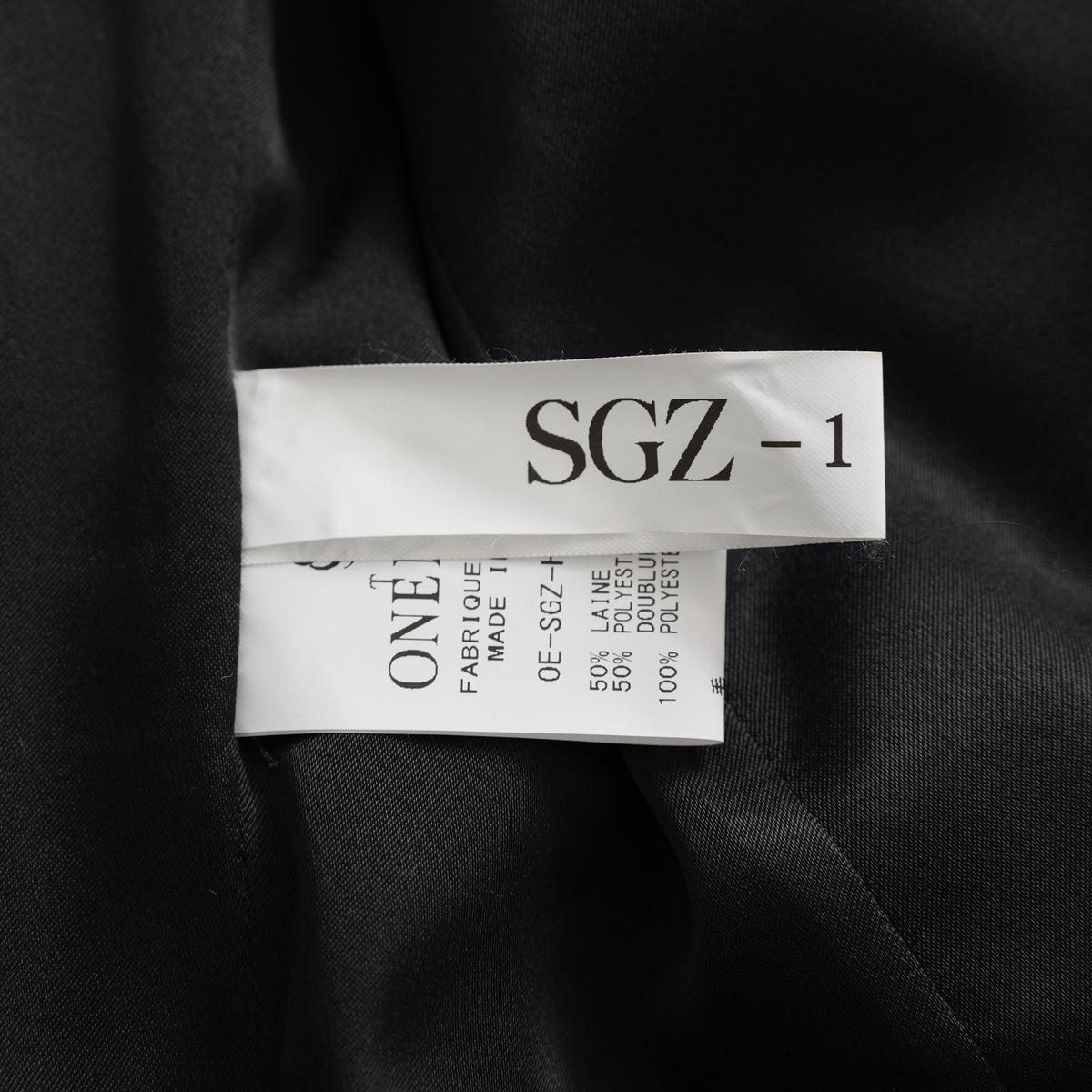 新品 THE ONENESS ザ ワンネス / 22AW【SGZ COSTUME LINE】Short Peacked Jacket ショートジャケット ピークド ジャケット / OE-SGZ-HJ07-100 / size 1 (BLACK) 123069-alm