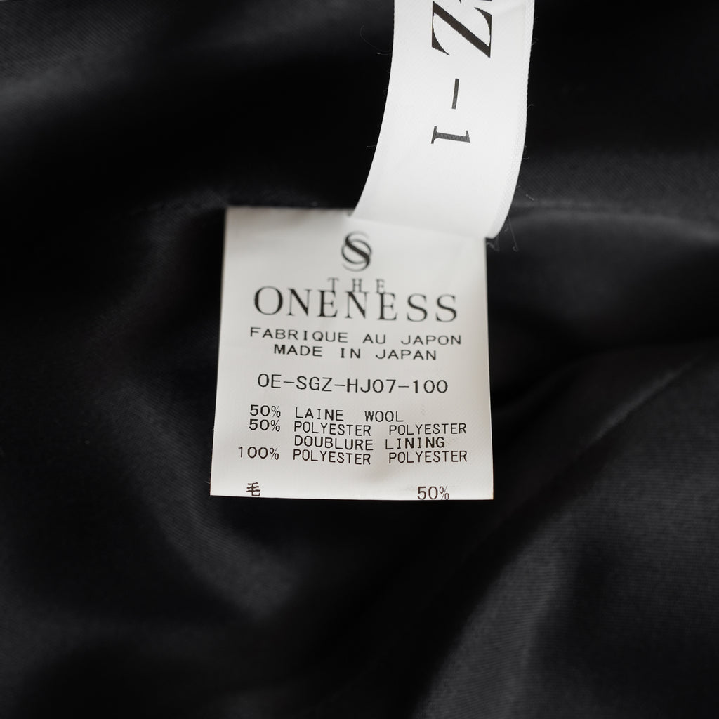 新品 THE ONENESS ザ ワンネス / 22AW【SGZ COSTUME LINE】Short Peacked Jacket ショートジャケット ピークド ジャケット / OE-SGZ-HJ07-100 / size 1 (BLACK) 123069-alm