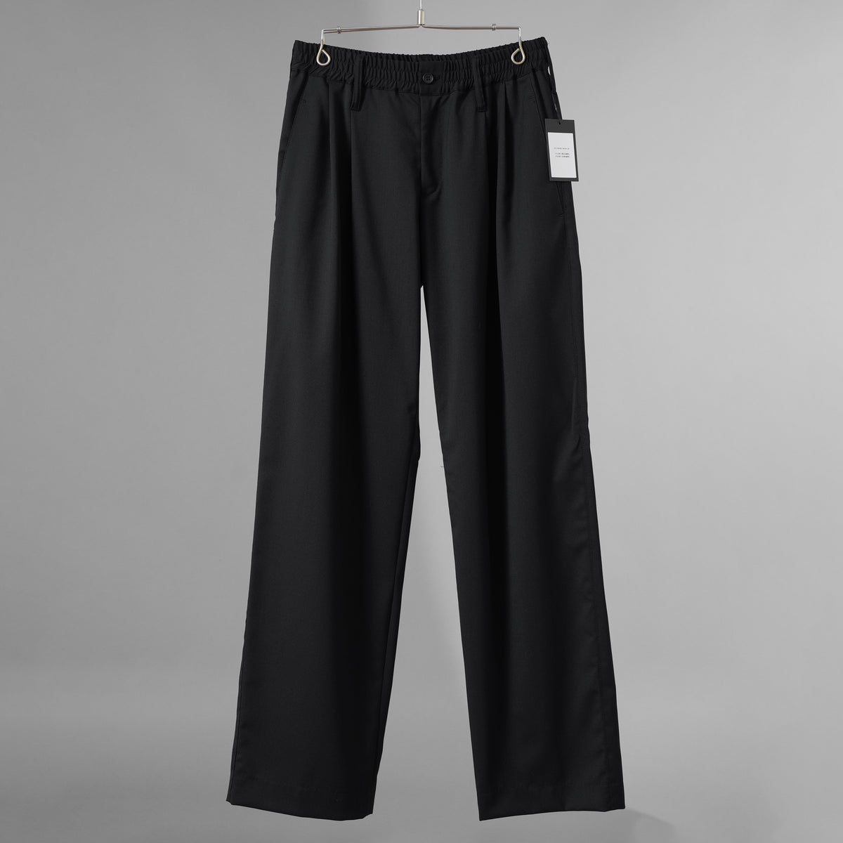 新品 THE ONENESS ザ ワンネス / PE/Wool Gabardine Wide Slacks ワイドスラックス パンツ / OE-OHP08-100 / size M (BLACK) 123068-alm