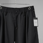 新品 THE ONENESS ザ ワンネス / PE/Wool Gabardine Wide Slacks ワイドスラックス パンツ / OE-OHP08-100 / size M (BLACK) 123068-alm