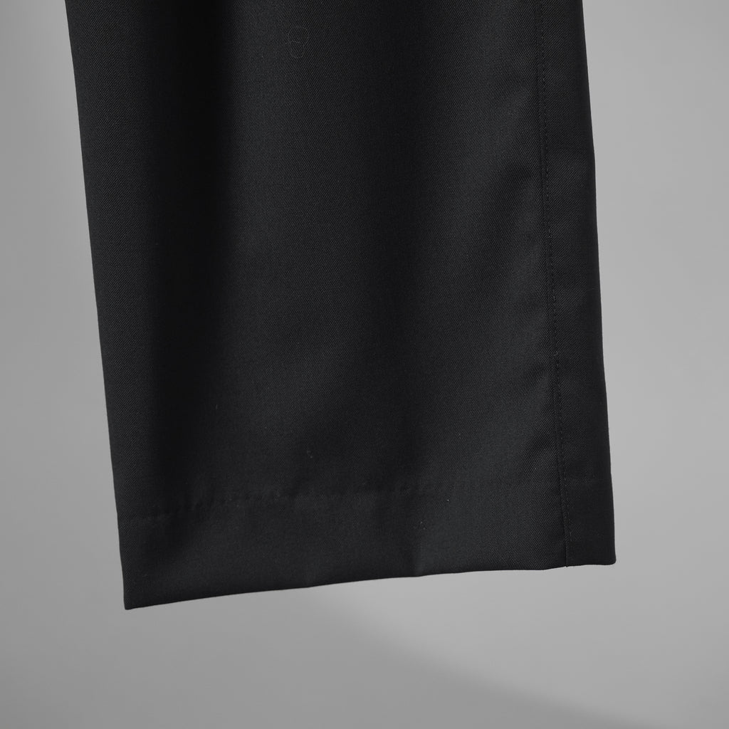 新品 THE ONENESS ザ ワンネス / PE/Wool Gabardine Wide Slacks ワイドスラックス パンツ / OE-OHP08-100 / size M (BLACK) 123068-alm