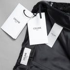 未使用 超希少 CELINE セリーヌ / 19AW エディ スリマン期 / スパンコール クロップド ジョガーパンツ / パンツ / 29ABC673D / size 38 (BLACK) レディース