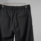 新品 THE ONENESS ザ ワンネス / PE/Wool Gabardine Wide Slacks ワイドスラックス パンツ / OE-OHP08-100 / size M (BLACK) 123068-alm