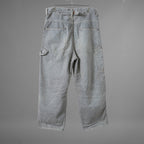 FULLCOUNT × N/07 × LOOM トリプルコラボ / 25AW exclusive STRAIGHT PAINTER TROUSERS ストレート ペインター トラウザーズ ヴィンテージ加工 ヒッコリーストライプ パンツ / size M (NAVY) 123070-alm