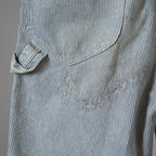 FULLCOUNT × N/07 × LOOM トリプルコラボ / 25AW exclusive STRAIGHT PAINTER TROUSERS ストレート ペインター トラウザーズ ヴィンテージ加工 ヒッコリーストライプ パンツ / size M (NAVY) 123070-alm