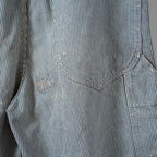 FULLCOUNT × N/07 × LOOM トリプルコラボ / 25AW exclusive STRAIGHT PAINTER TROUSERS ストレート ペインター トラウザーズ ヴィンテージ加工 ヒッコリーストライプ パンツ / size M (NAVY) 123070-alm