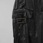 FENDI フェンディ / 美品 23SS FFバゲットバックル ビスコース ロングカーゴパンツ パンツ/ FR6478 ANQ9 / size 40 (BLACK) レディース