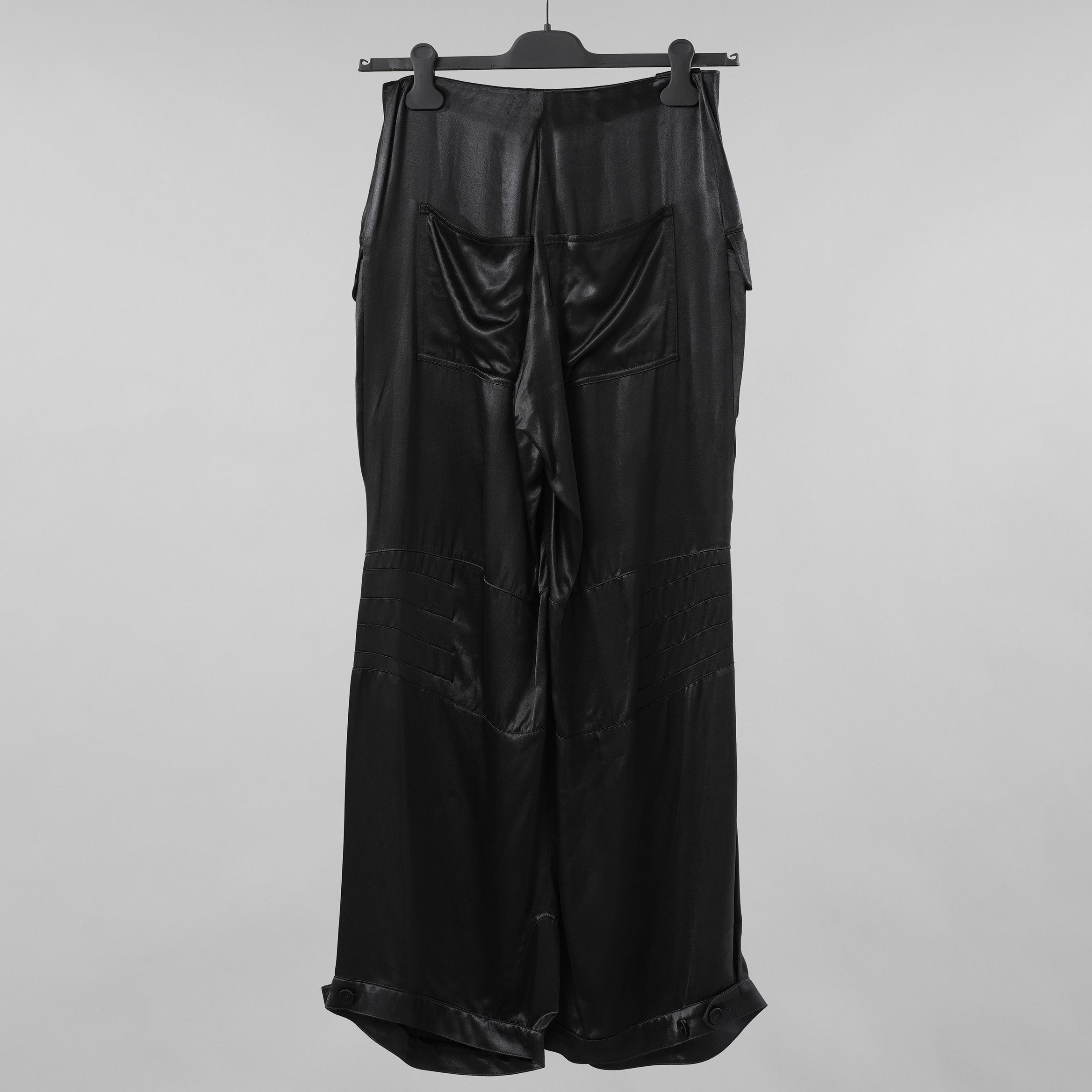 FENDI フェンディ / 美品 23SS FFバゲットバックル ビスコース ロングカーゴパンツ パンツ/ FR6478 ANQ9 / size 40 (BLACK) レディース