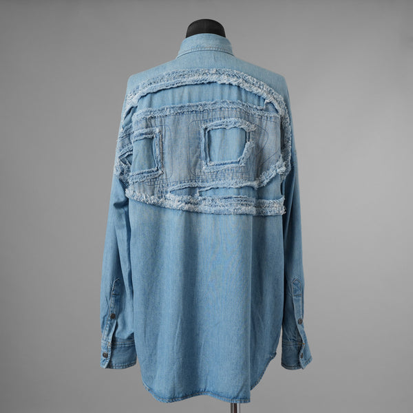 DIESEL ディーゼル / 美品 23AW D-KAMA デニムシャツ 長袖シャツ / A113830TGAQ / size S (INDIGO) 352195-in-ue