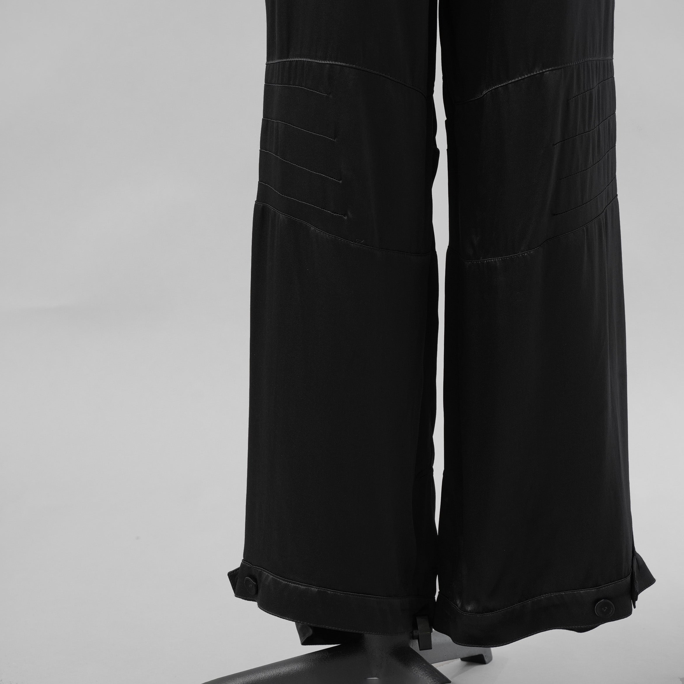 FENDI フェンディ / 美品 23SS FFバゲットバックル ビスコース ロングカーゴパンツ パンツ/ FR6478 ANQ9 / size 40 (BLACK) レディース