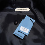 希少 NAMACHEKO ナマチェコ / 23SS 美品 SINE LEATHER JACKET / ダブルライダース ジャケット / size S (DEEP SEA)