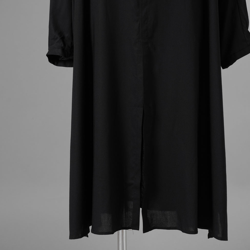 bajra バジュラ / 23AW 美品 ロングシャツ 長袖シャツ/ 156UB02 / size 3 (BLACK) 352194-in-ue