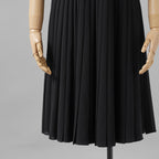 RED VALENTINO レッド ヴァレンティノ / 美品 19AW プリーツ シフォン ジュエル ドレス ワンピース / SR3VA03G 4CB / size 40 (BLACK) レディース