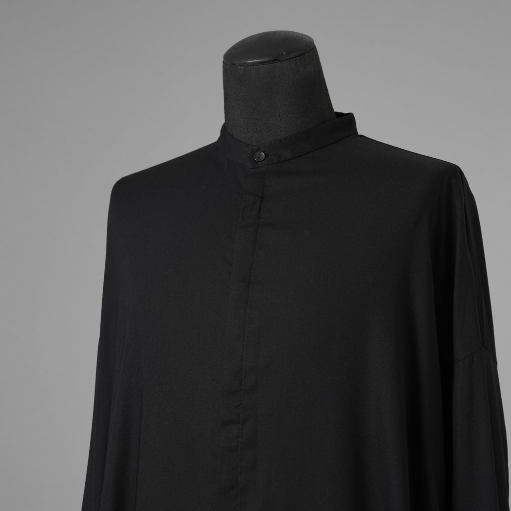 bajra バジュラ / 23AW 美品 ロングシャツ 長袖シャツ/ 156UB02 / size 3 (BLACK) 352194-in-ue
