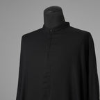 bajra バジュラ / 23AW 美品 ロングシャツ 長袖シャツ/ 156UB02 / size 3 (BLACK) 352194-in-ue