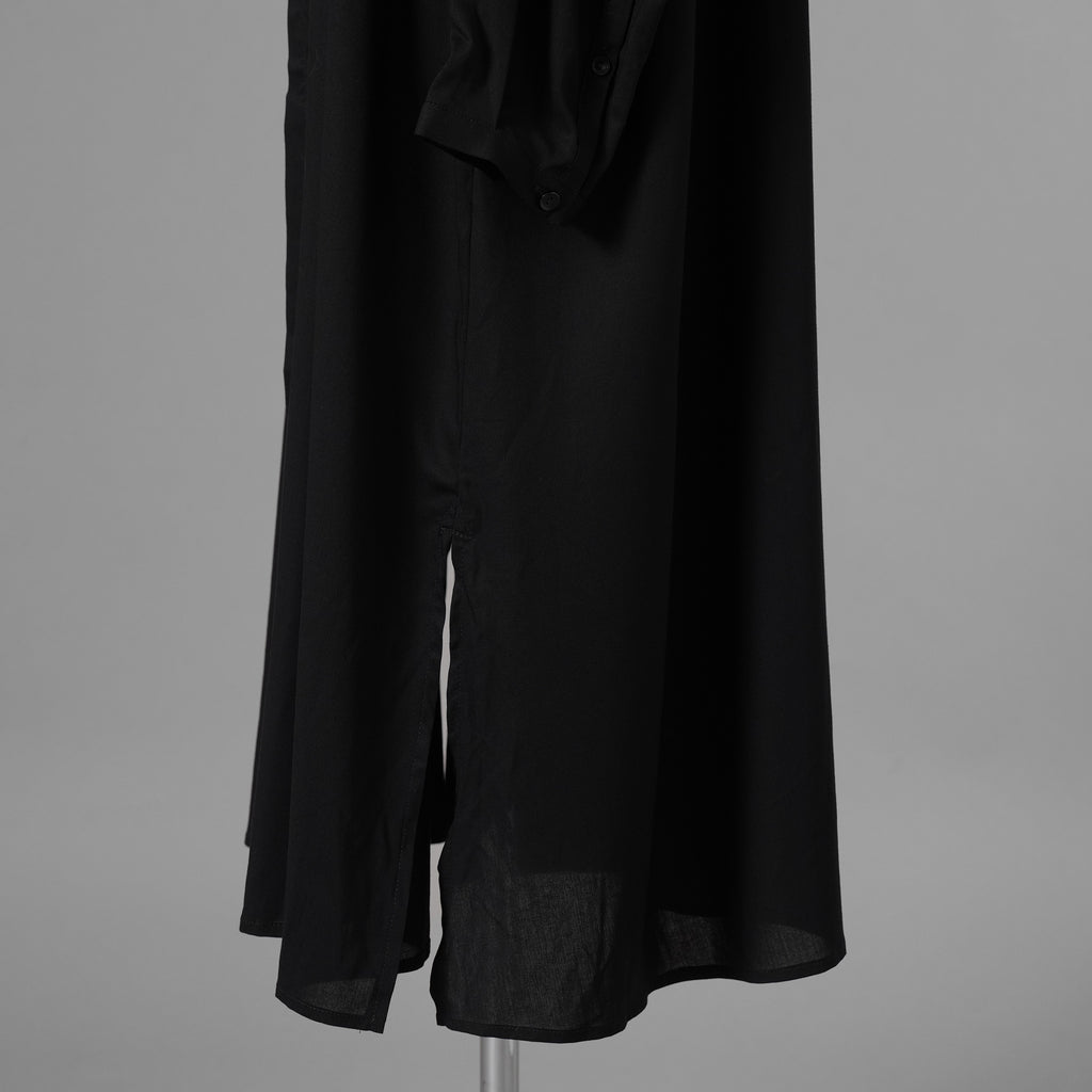 bajra バジュラ / 23AW 美品 ロングシャツ 長袖シャツ/ 156UB02 / size 3 (BLACK) 352194-in-ue