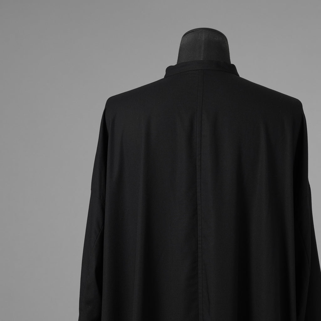 bajra バジュラ / 23AW 美品 ロングシャツ 長袖シャツ/ 156UB02 / size 3 (BLACK) 352194-in-ue