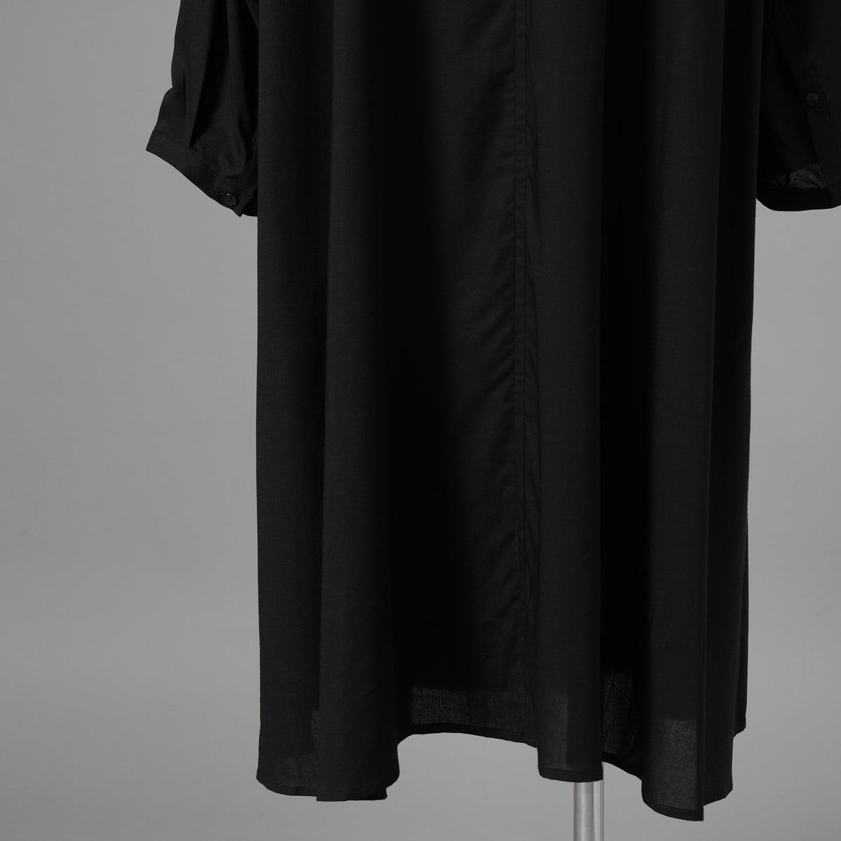 bajra バジュラ / 23AW 美品 ロングシャツ 長袖シャツ/ 156UB02 / size 3 (BLACK) 352194-in-ue