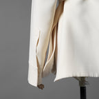 FENDI フェンディ / 24AW 美品 ウールシルク ベルト付 シャツ ジャケット / FJ7262 AC4G / size 38 (IVORY) レディース
