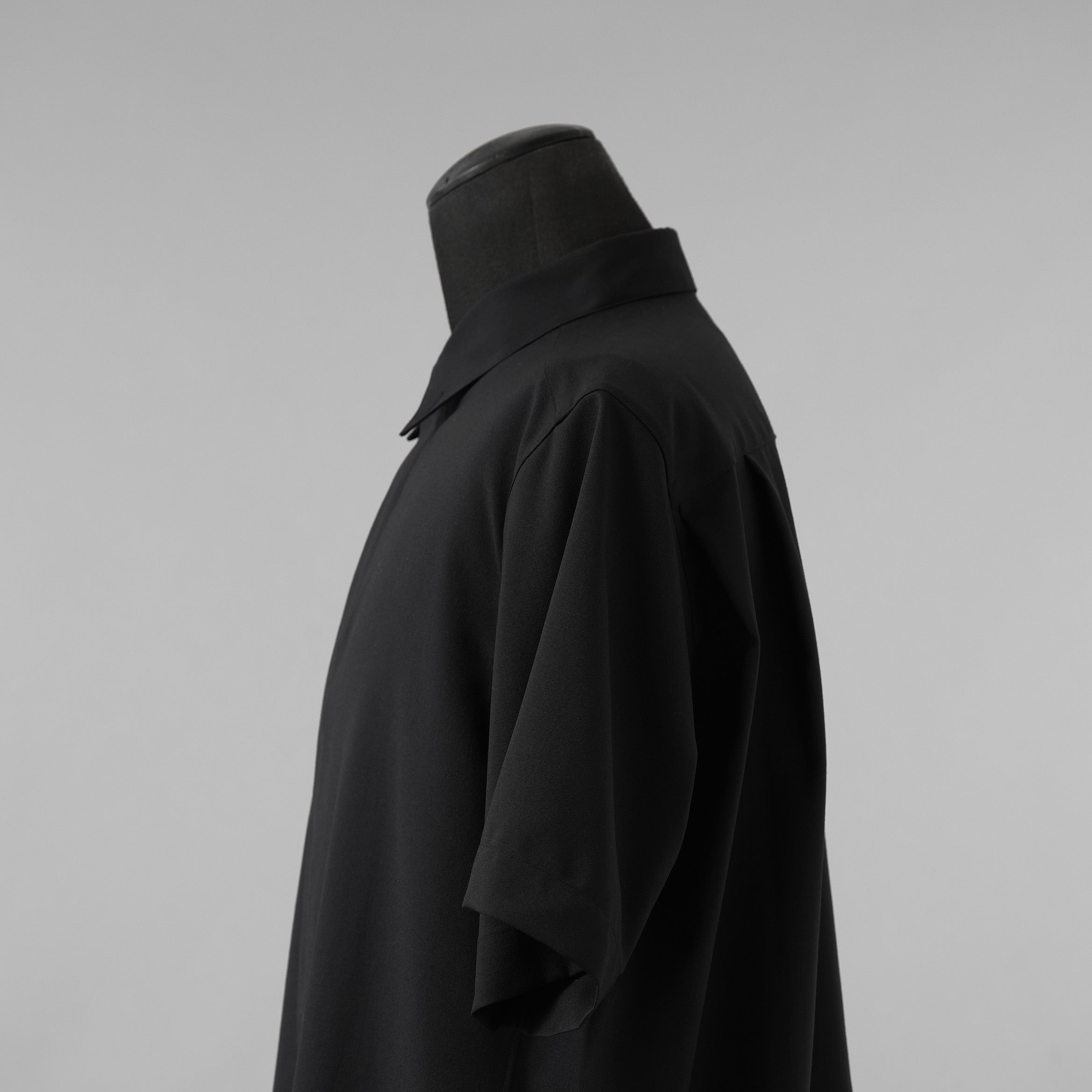 OVERCOAT オーバーコート / 25SS ウール ショートスリーブ 半袖シャツ /  S25T01S-NKWS / size M1 (BLACK)