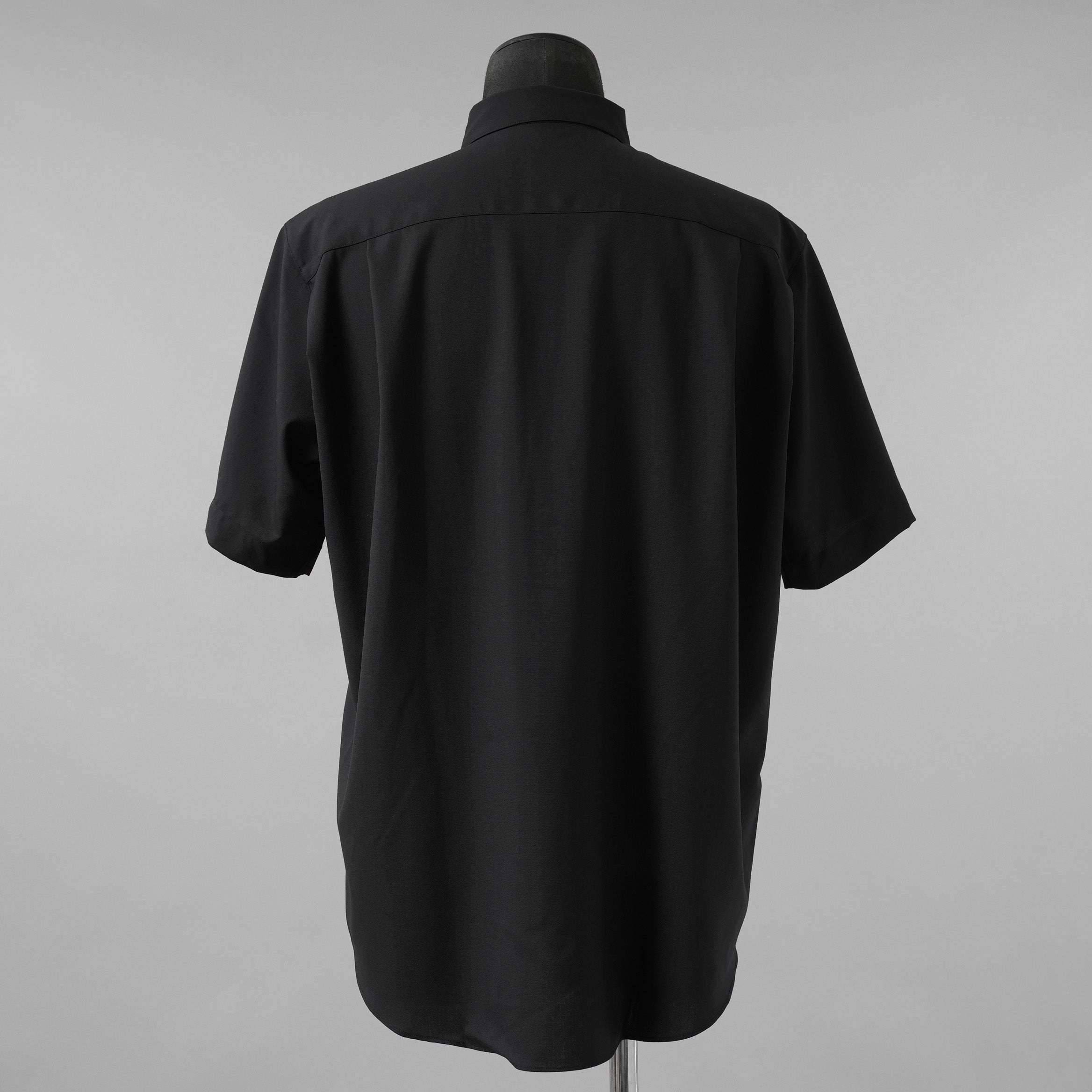 OVERCOAT オーバーコート / 25SS ウール ショートスリーブ 半袖シャツ /  S25T01S-NKWS / size M1 (BLACK)