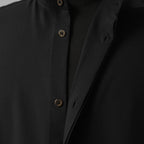 OVERCOAT オーバーコート / 25SS ウール ショートスリーブ 半袖シャツ /  S25T01S-NKWS / size M1 (BLACK)