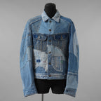 Greg Lauren グレッグローレン / 美品 再構築 ヴィンテージデニム スクラップ トラッカー ジャケット / size 2 (INDIGO)