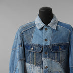 Greg Lauren グレッグローレン / 美品 再構築 ヴィンテージデニム スクラップ トラッカー ジャケット / size 2 (INDIGO)