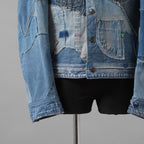 Greg Lauren グレッグローレン / 美品 再構築 ヴィンテージデニム スクラップ トラッカー ジャケット / size 2 (INDIGO)