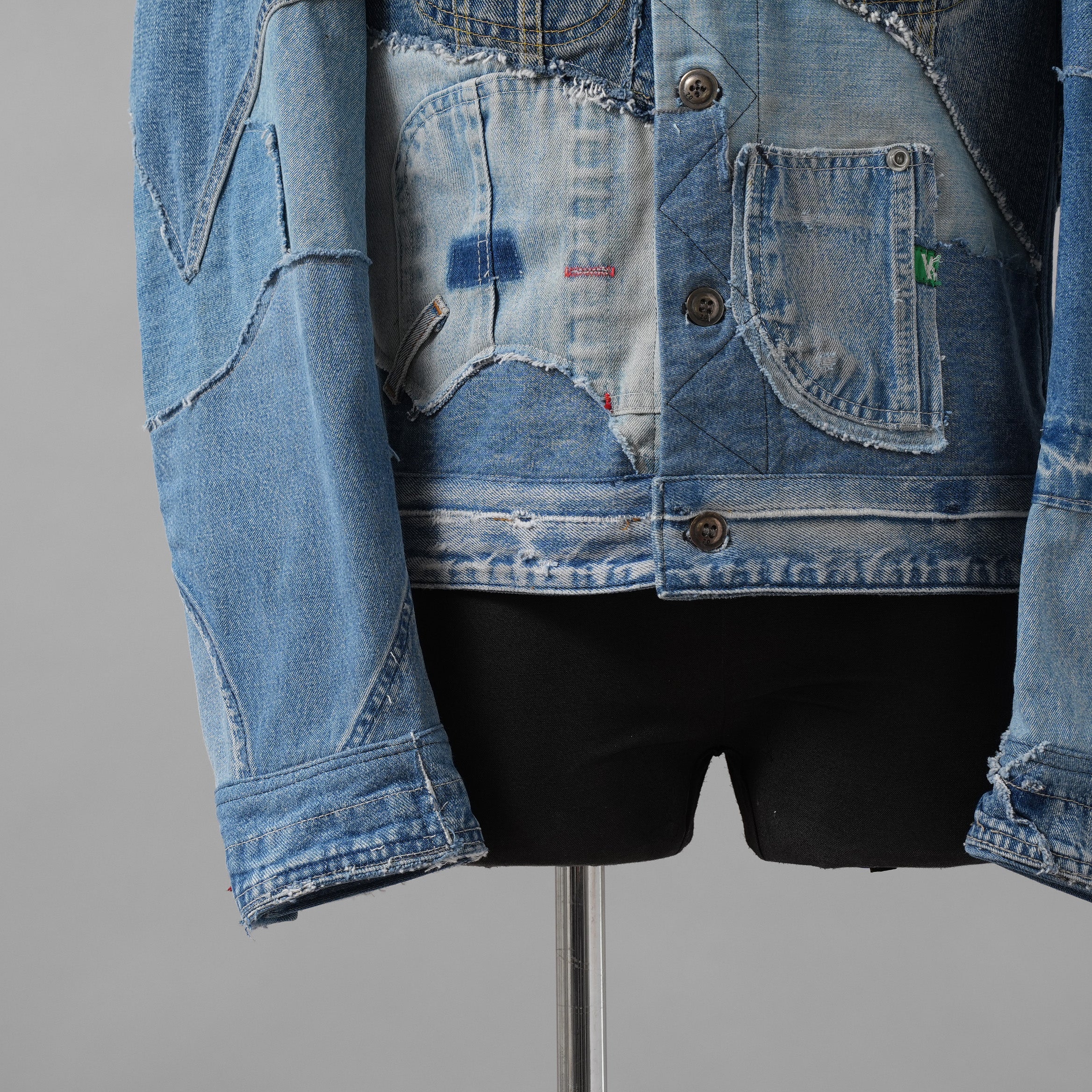Greg Lauren グレッグローレン / 美品 再構築 ヴィンテージデニム スクラップ トラッカー ジャケット / size 2 (INDIGO)