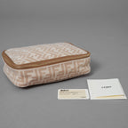 FENDI フェンディ / 美品 ズッガ柄 ポーチ トラベルポーチ バッグ / 8N0176 AHJN 2194927 / BEIGE 352192-izm