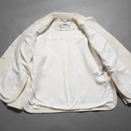 FENDI フェンディ / 24AW 美品 ウールシルク ベルト付 シャツ ジャケット / FJ7262 AC4G / size 38 (IVORY) レディース