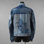 Greg Lauren グレッグローレン / 美品 再構築 ヴィンテージデニム スクラップ トラッカー ジャケット / size 2 (INDIGO)