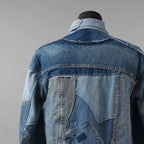 Greg Lauren グレッグローレン / 美品 再構築 ヴィンテージデニム スクラップ トラッカー ジャケット / size 2 (INDIGO)