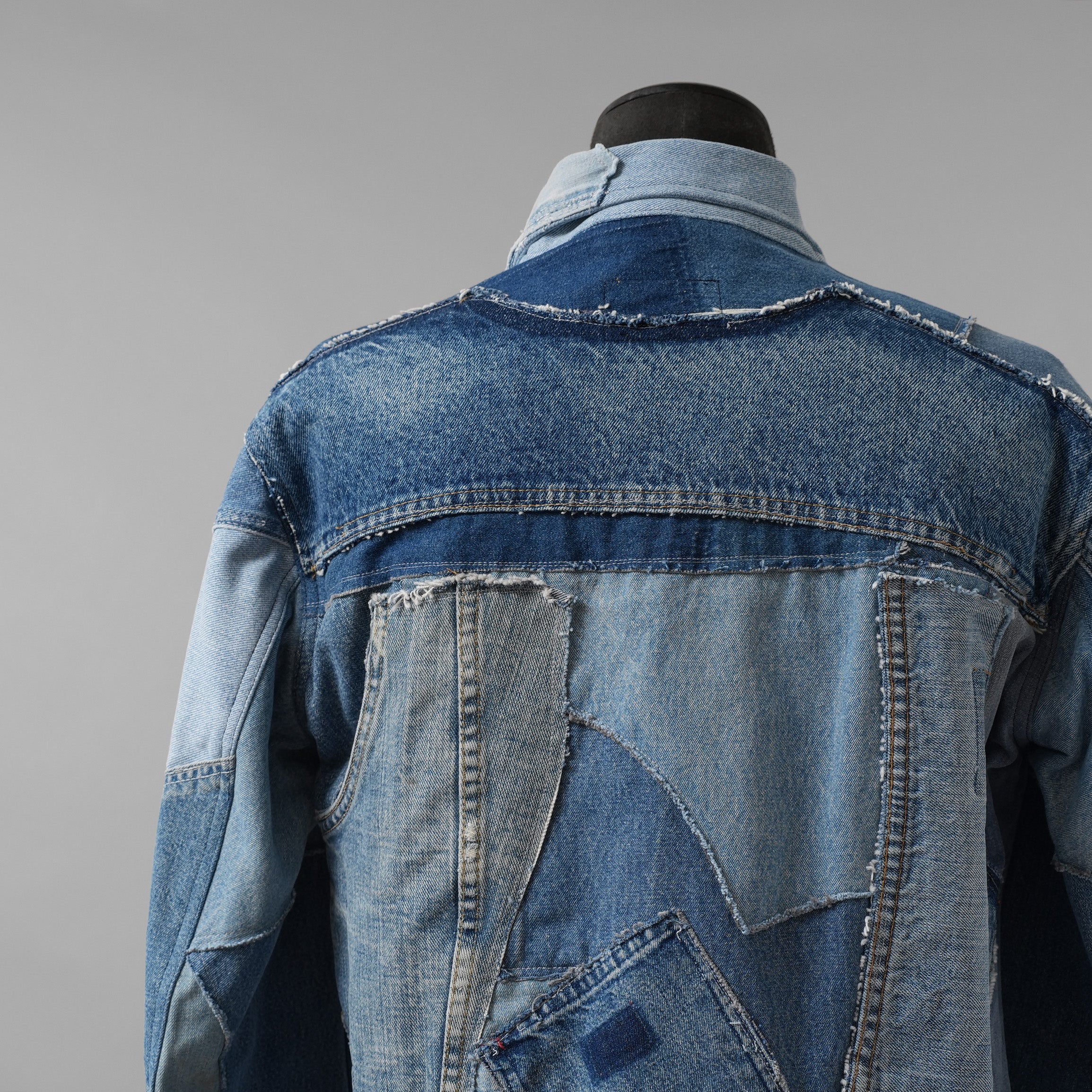 Greg Lauren グレッグローレン / 美品 再構築 ヴィンテージデニム スクラップ トラッカー ジャケット / size 2 (INDIGO)