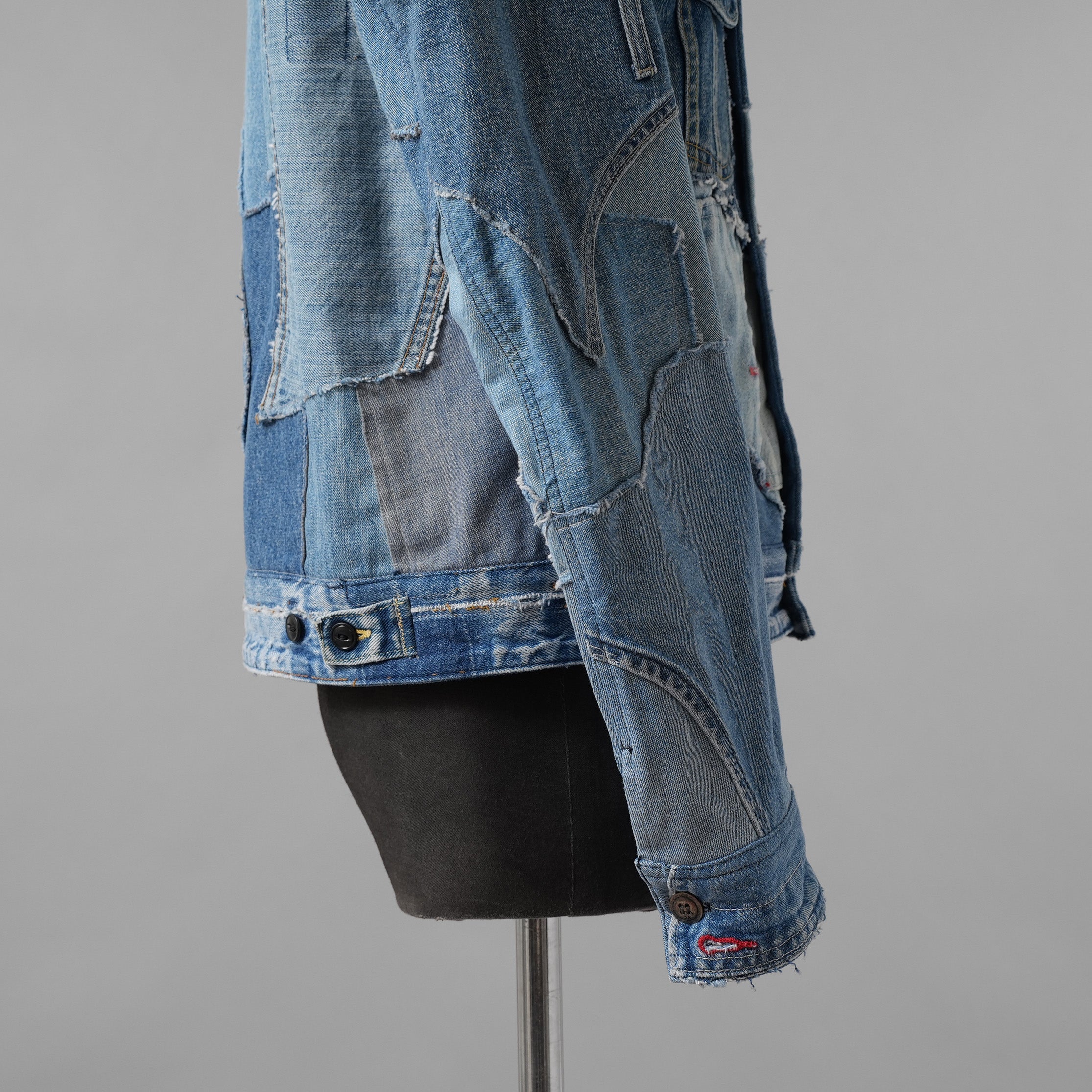 Greg Lauren グレッグローレン / 美品 再構築 ヴィンテージデニム スクラップ トラッカー ジャケット / size 2 (INDIGO)