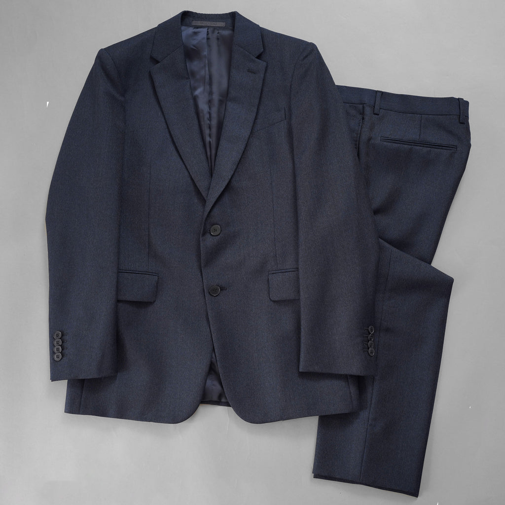 VALENTINO ヴァレンティノ / 20AW 美品 セットアップ シングルブレストジャケット テーラードジャケット 2タックテーラード スラックス パンツ / HV012E00-VT02501V / size 46 (NAVY) 352185-in-ue