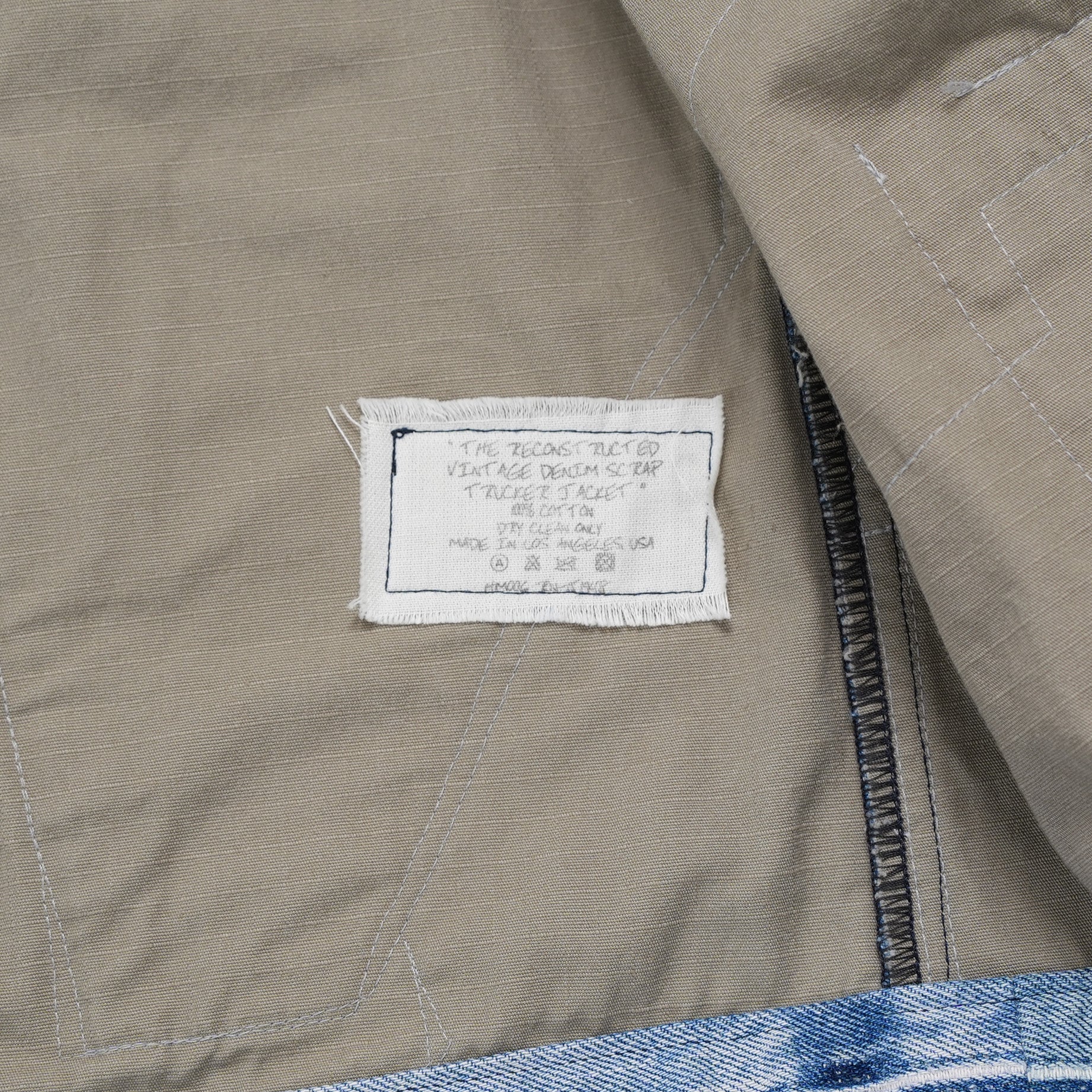 Greg Lauren グレッグローレン / 美品 再構築 ヴィンテージデニム スクラップ トラッカー ジャケット / size 2 (INDIGO)