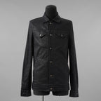 incarnation インカネーション / 美品 19SS Rubber Elastane Jean Jacket O/P Arm Unlined オーバロック ステッチ デニム ジャケット / 11882-41252 / size M (BLACK)