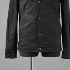 incarnation インカネーション / 美品 19SS Rubber Elastane Jean Jacket O/P Arm Unlined オーバロック ステッチ デニム ジャケット / 11882-41252 / size M (BLACK)